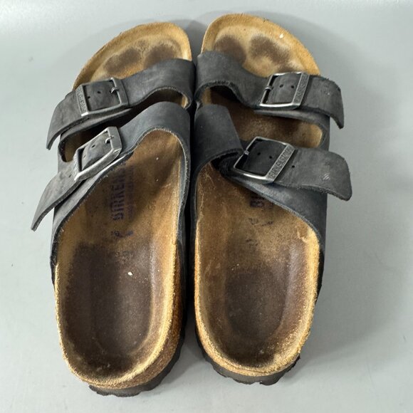 Birkenstock Arizona Oiled Leather in Black, Size 40 - Picture 8 of 15